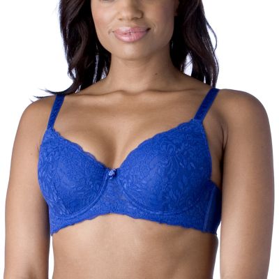 Barely Breezies Lace Modesty Bra in Blue - QVC UK