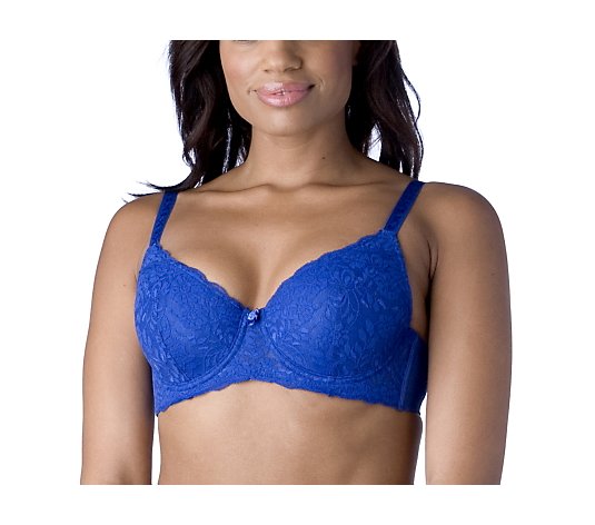 Barely Breezies Lace Modesty Bra in Blue - QVC UK