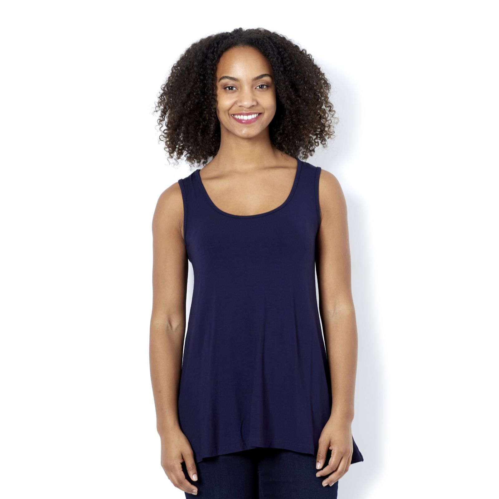 Join Clothes Lightweight Sleeveless Jersey Scoop Neck Tunic - QVC UK