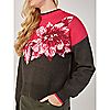 Badgley Mischka Poinsettia Flower Sweater, 3 of 5