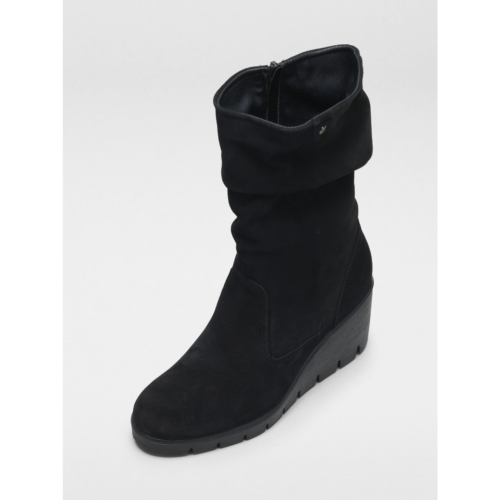 Dune London Tasha Wedge Ruched Boot - QVC UK