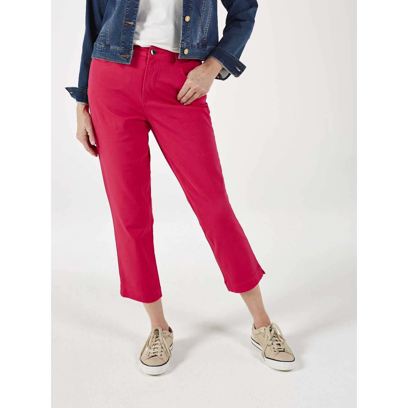 Ruth Langsford Crop Cotton Twill Trouser - QVC UK