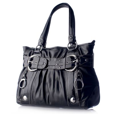 Kathy Van Zeeland Double Handle Tote Bag with Buckle Accents - QVC UK