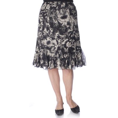 Silk midi skirt clearance qvc