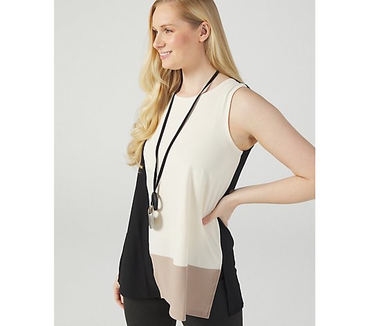 WynneLayers Luxe Crepe Colour Block Tank