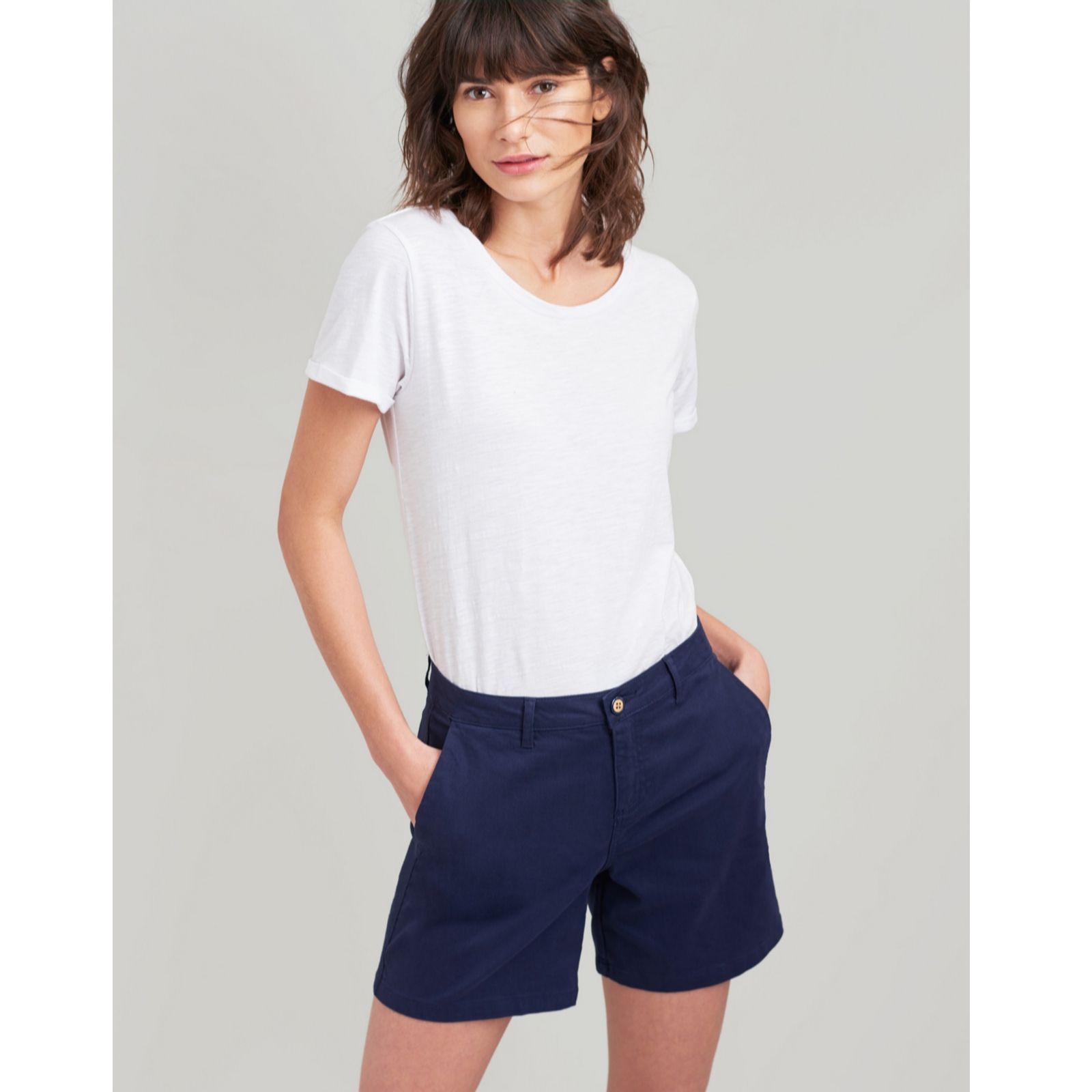 Joules Cruise Mid Thigh Length Chino Shorts - QVC UK