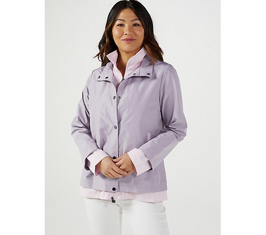 Centigrade Active Raincoat with Contrast Inner Layer and Pockets