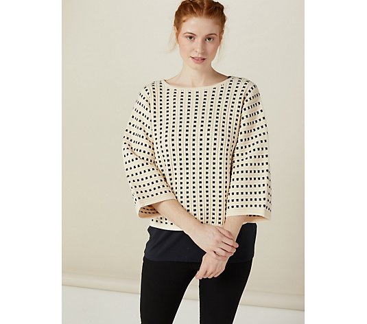 MarlaWynne Graphic Pattern Popover Sweater