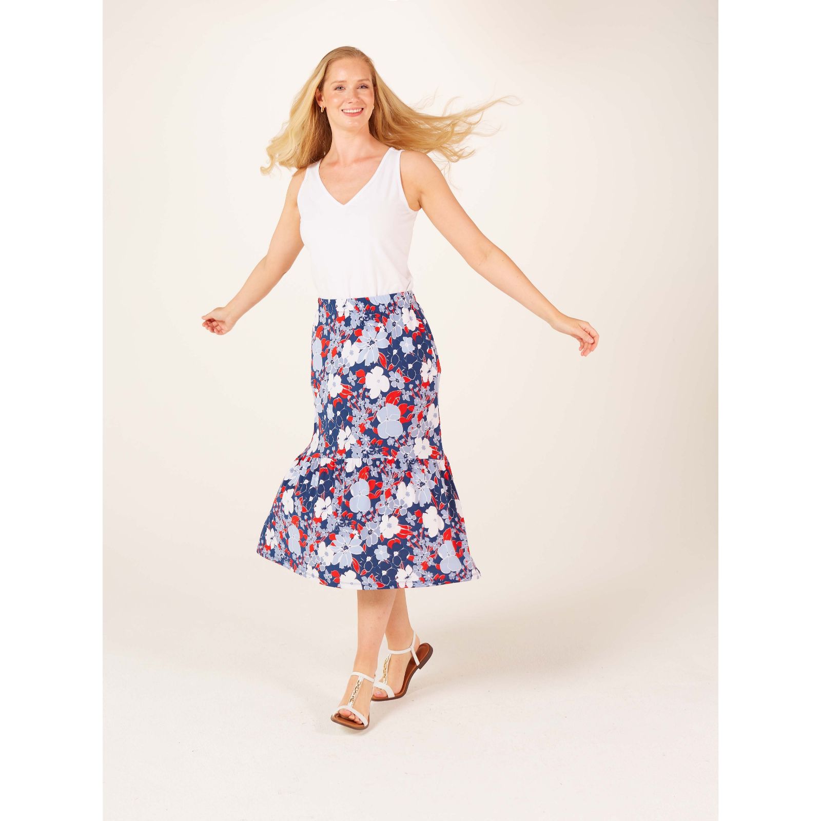 Maxi denim shop skirts qvc