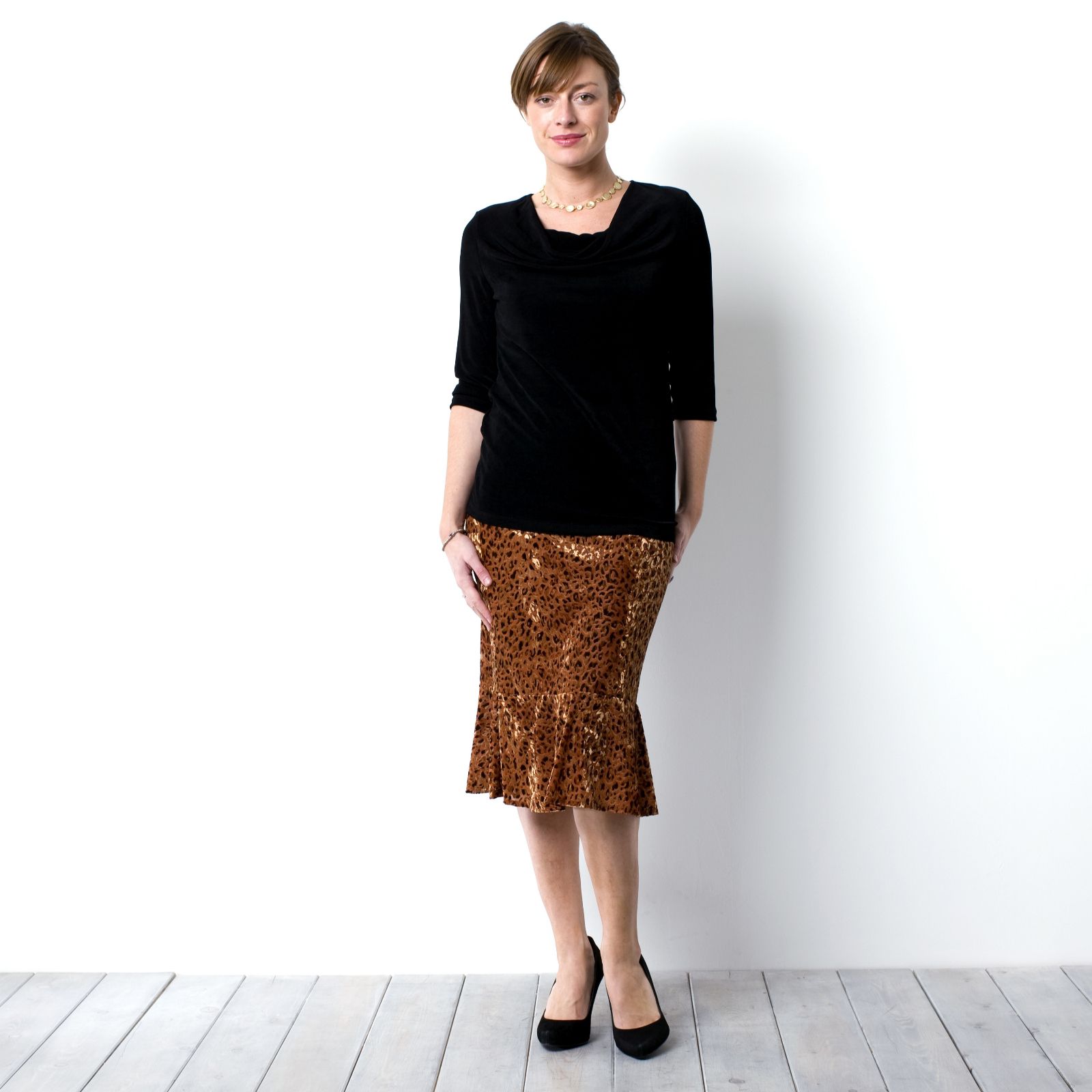 Leopard pencil 2024 skirt qvc