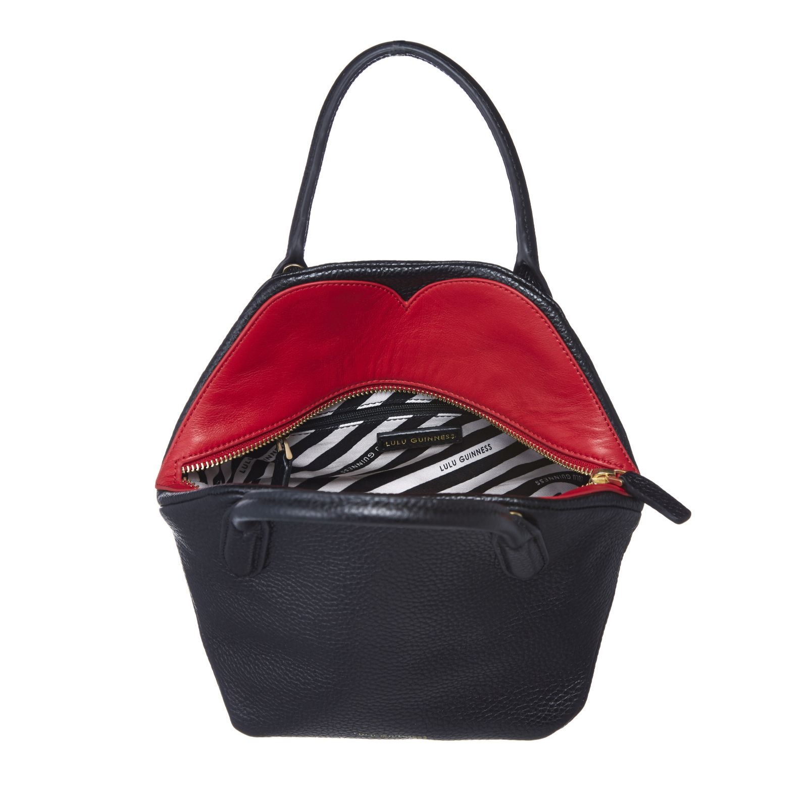 Lulu Guinness Valentina Small Grainy Leather Crossbody Bag QVC UK