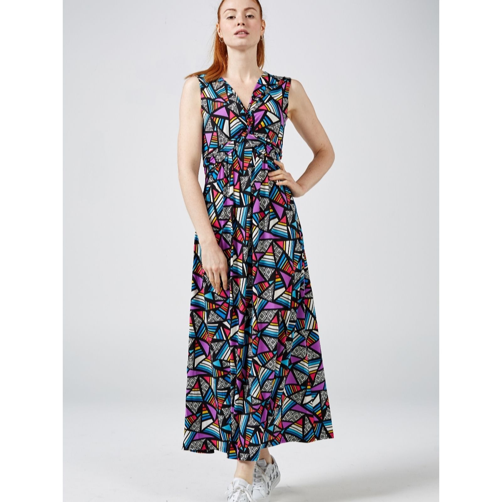 Outlet J by Jolie Moi Cross Front Sleeveless Maxi Dress - QVC UK