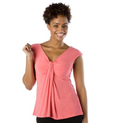 sleeveless knot front top