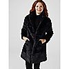 Centigrade Textured Faux Fur Reversible Mid Length Coat with Pockets, 4 of 4