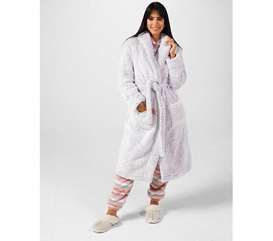 Cozee Home Tipped Ultra Fluffy Robe - QVC UK