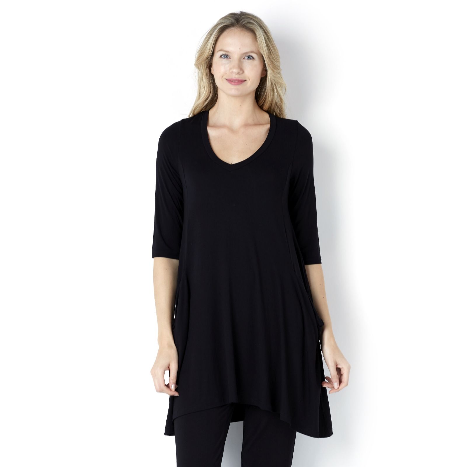 Join Clothes Jersey Tunic with Drape Pocket - QVC UK