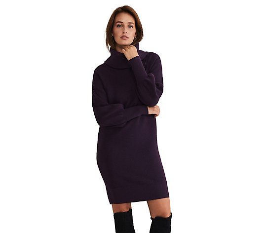 Phase Eight Rippled Knit Cowl Dress