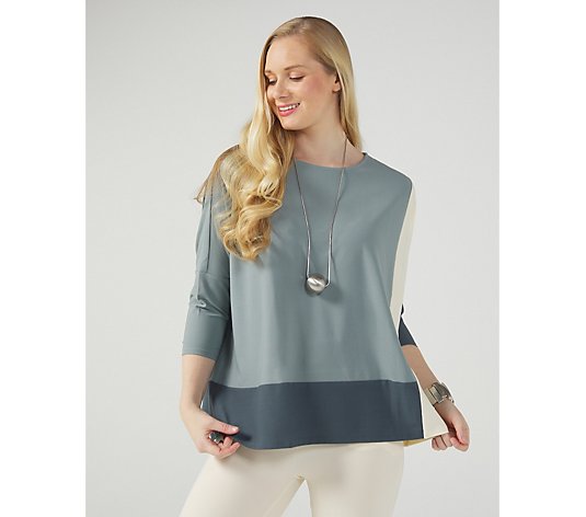 WynneLayers Luxe Crepe Unstructured Colour Block Top
