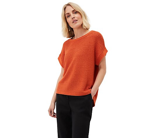 Phase Eight Lisa Short Sleeve Tape Knit Top