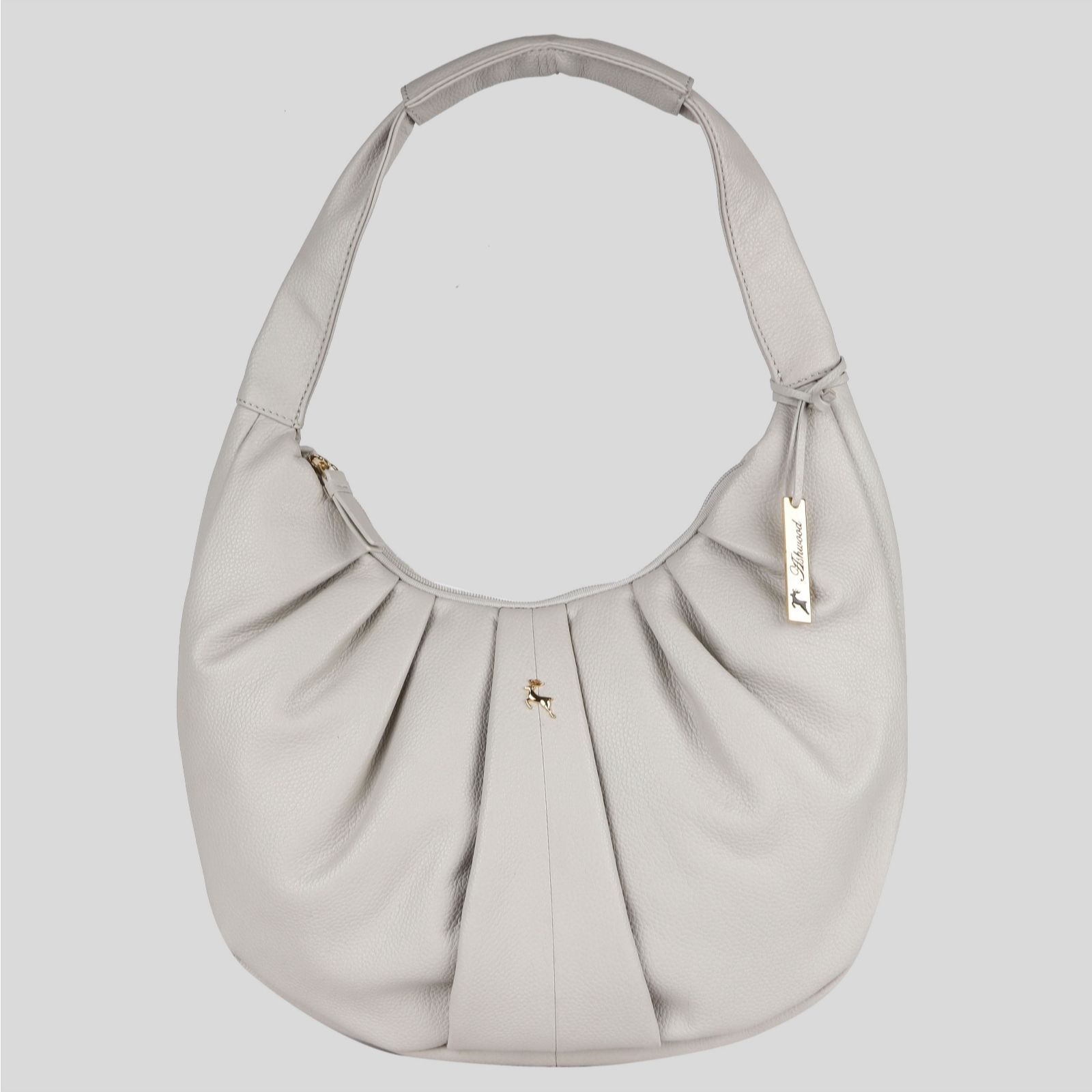 Ashwood Leather Large Pleated Shoulder Bag - QVC UK