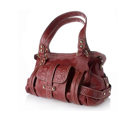 Charlie Lapson Leather Front Pocket Tote Bag - QVC UK