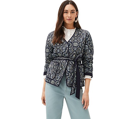 Phase Eight Polly Paisley Reversible Quilted Jacket
