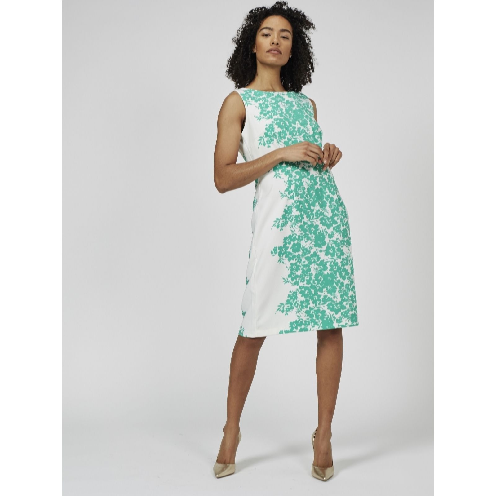 Outlet Ronni Nicole Sleeveless Printed Twill Dress QVC UK