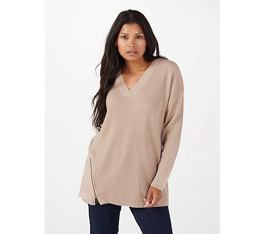 Ruth Langsford Textured Jumper with Zip detail