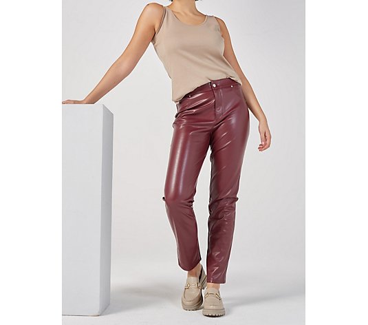 WynneLayers Faux Leather 4 Pocket Trousers