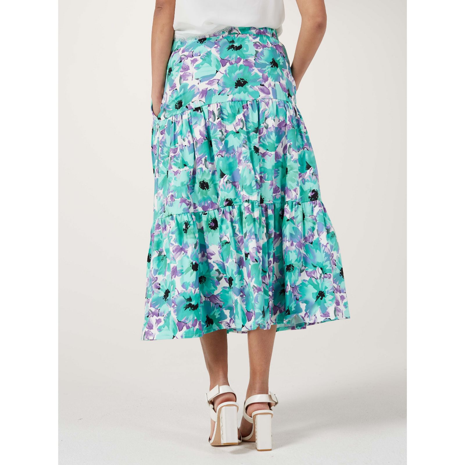 Green midi hotsell skirt qvc