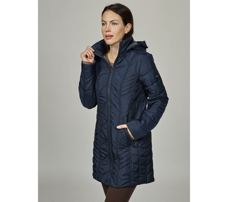 Centigrade Lightweight Polyfill Quilted Jacket with Jersey Lining - QVC UK