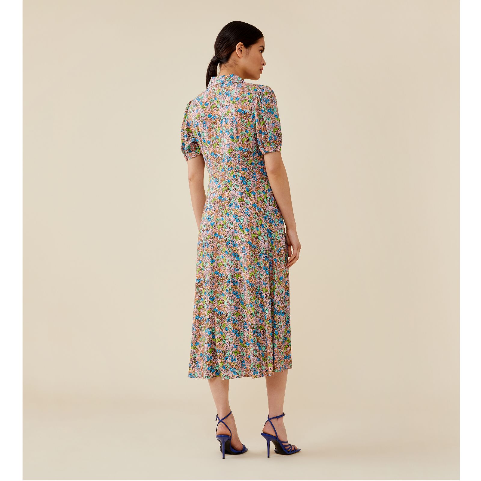 Finery Abrina Printed Midi Dress - QVC UK