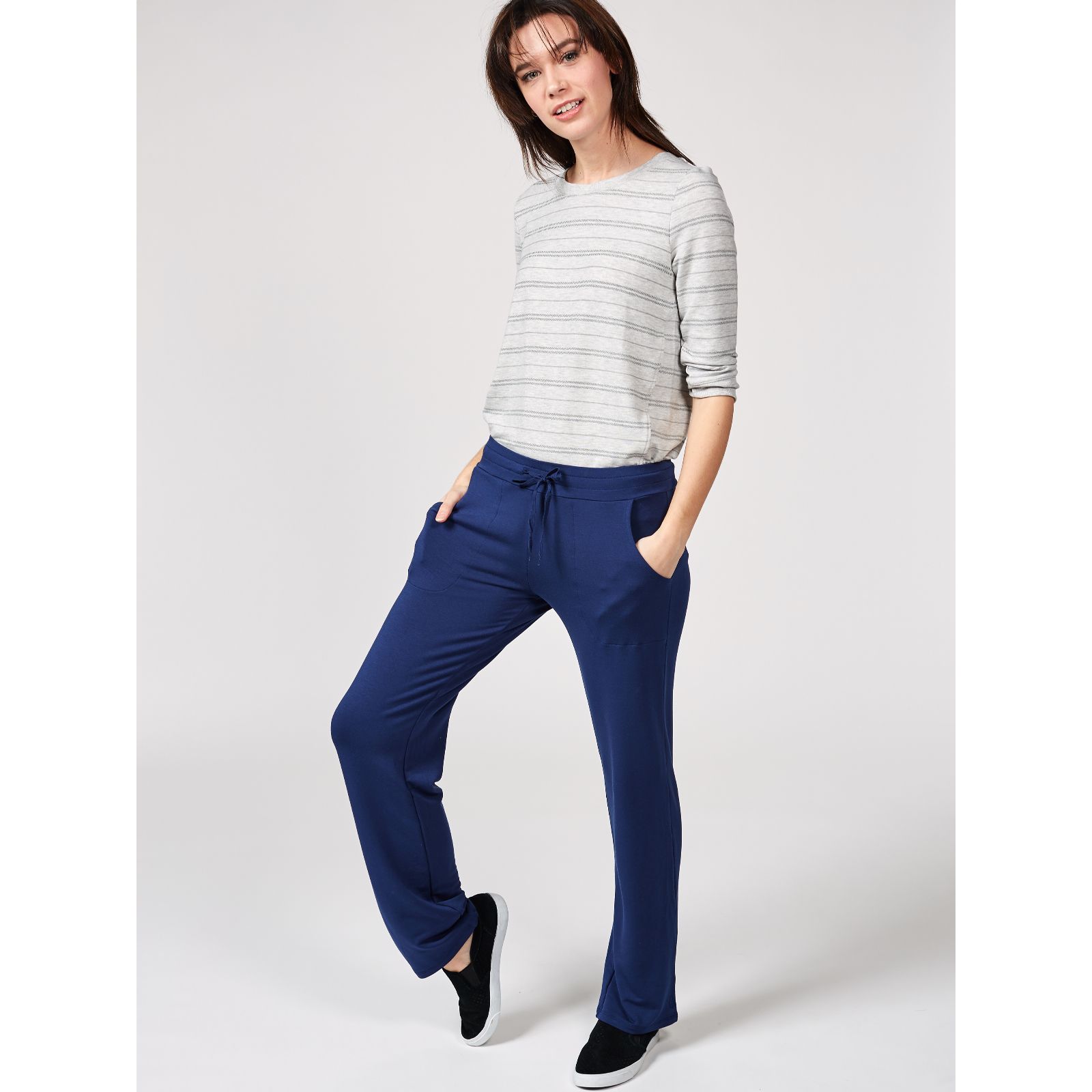 Cuddl Duds Ultra-Soft Comfort Drawstring Waist Lounge Trousers - QVC UK