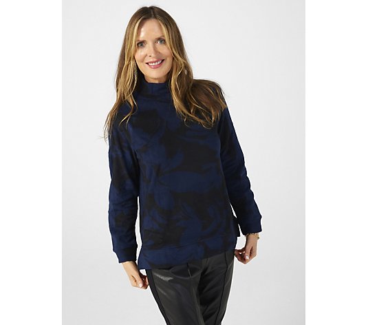 Cuddl Duds Fleece with Stretch Zip Mock Neck Pullover