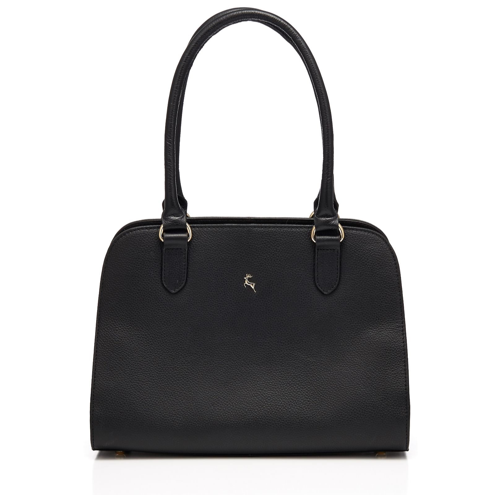 Ashwood Leather and Suede Double Compartment Shoulder Bag