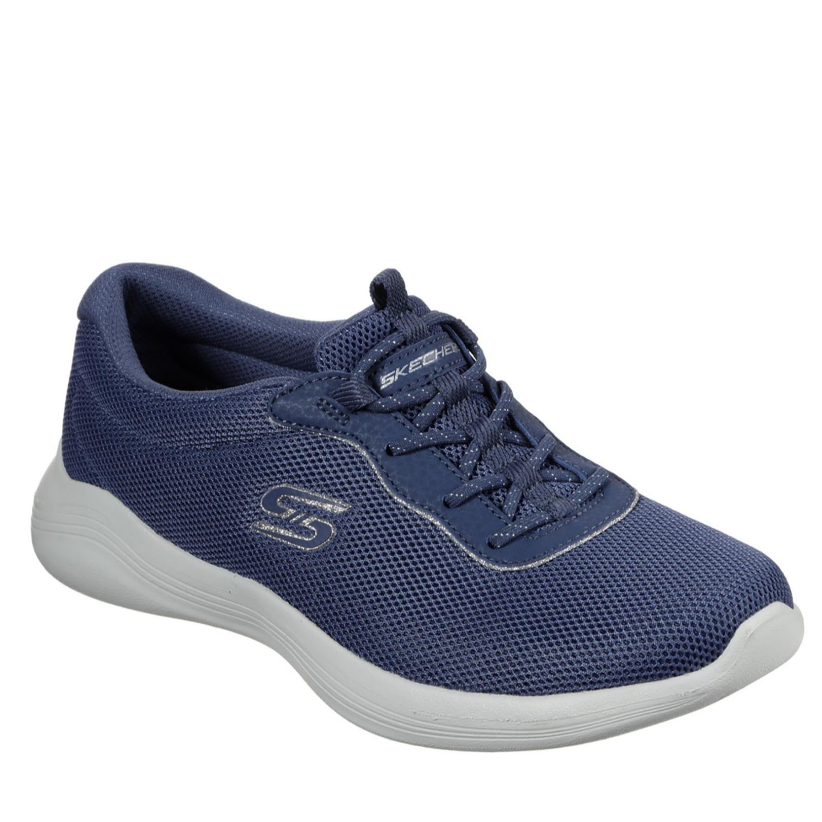 skechers envy textured mesh bungee slip on trainer