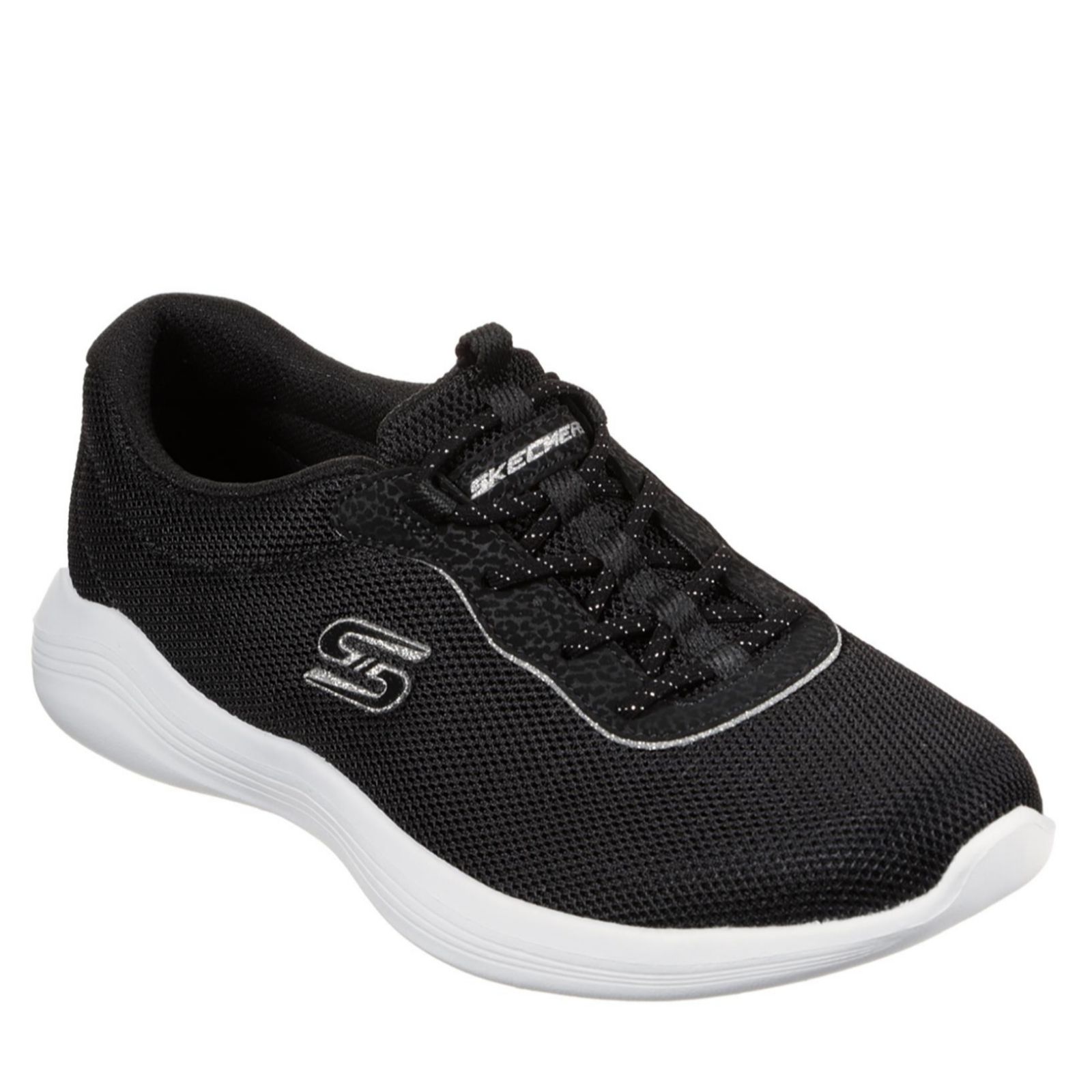 skechers envy textured mesh bungee slip on trainer