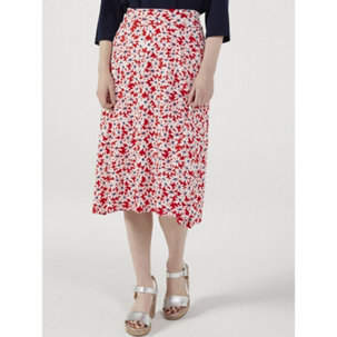 Kim & Co Brazil Jersey Curved Hem Flared Skirt with Pockets - 193474