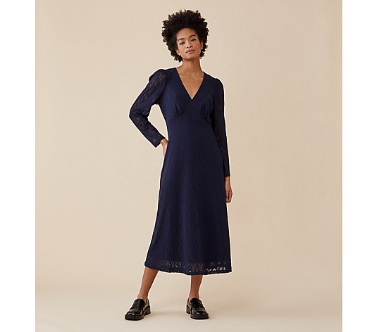 Finery Rhea Lace Long Sleeve Midi Dress