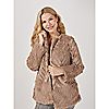 Nina Leonard Long Sleeve Chevron Faux Fur Jacket, 2 of 4