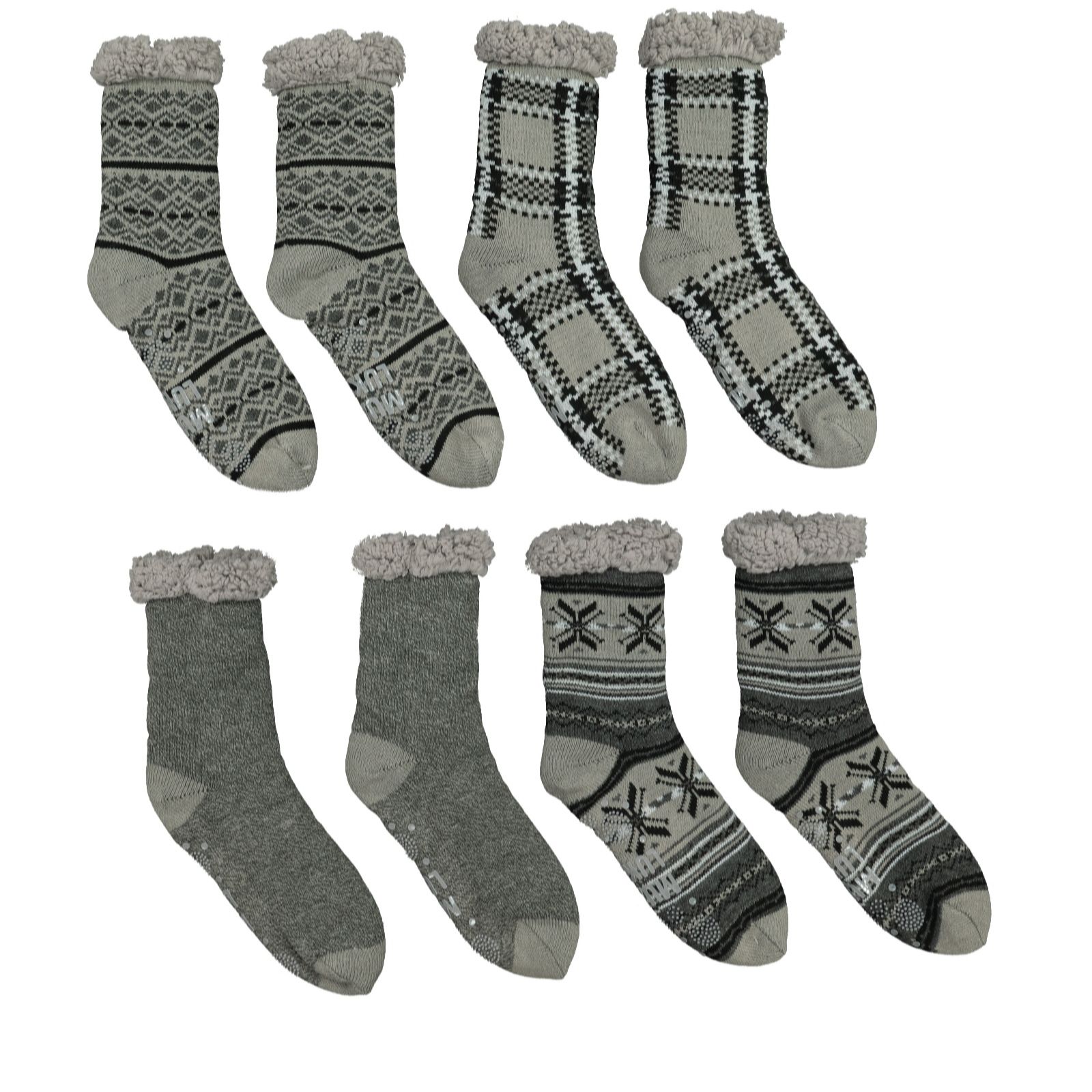 Outlet Pack Of Men S Sherpa Lined Cabin Sock Qvc Uk