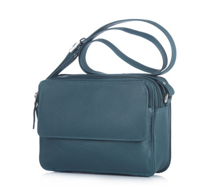 Amanda Lamb Leather Crossbody Bag with RFID Back Pocket - QVC UK
