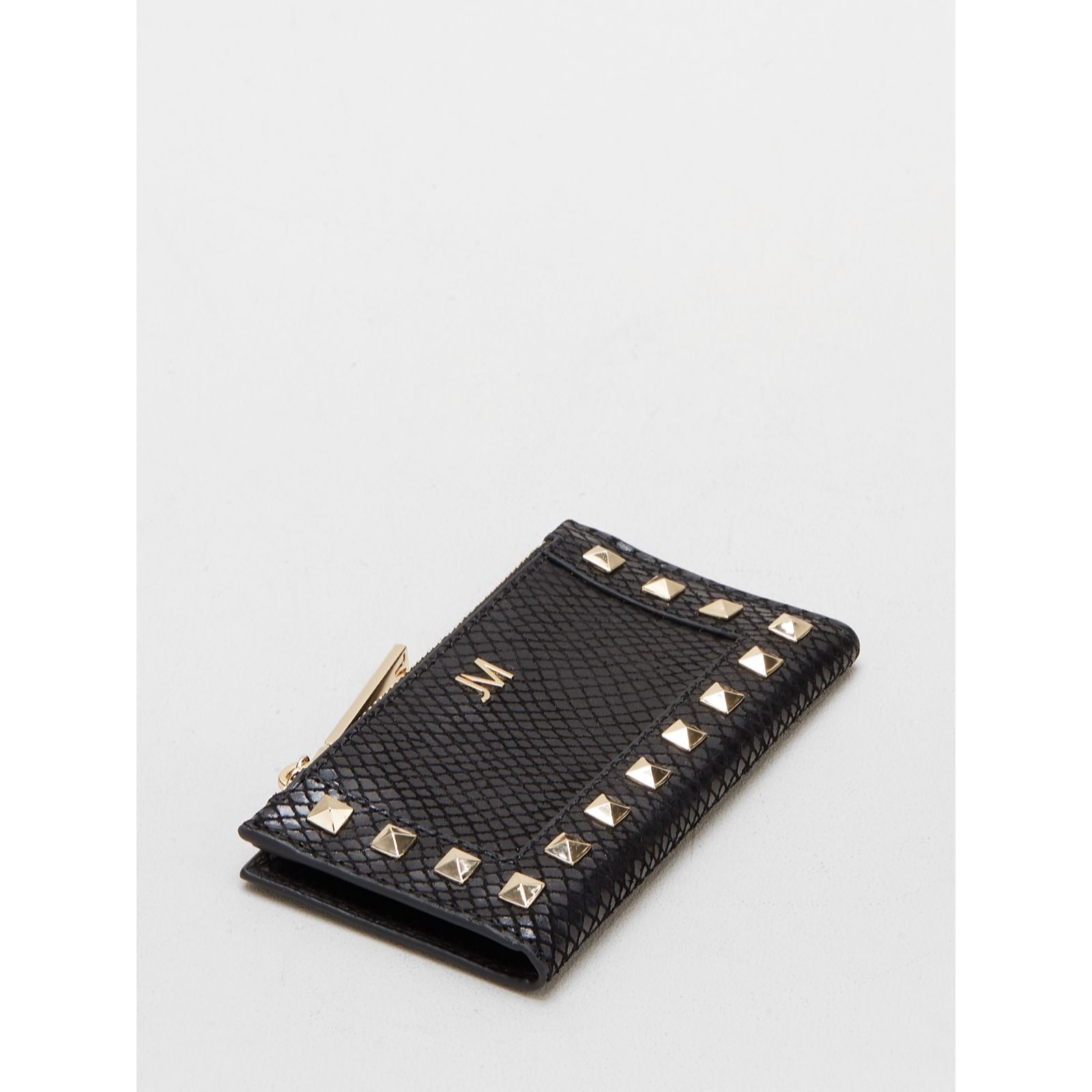 Outlet Julien Macdonald Stud Detail Small Leather Zip Purse QVC UK