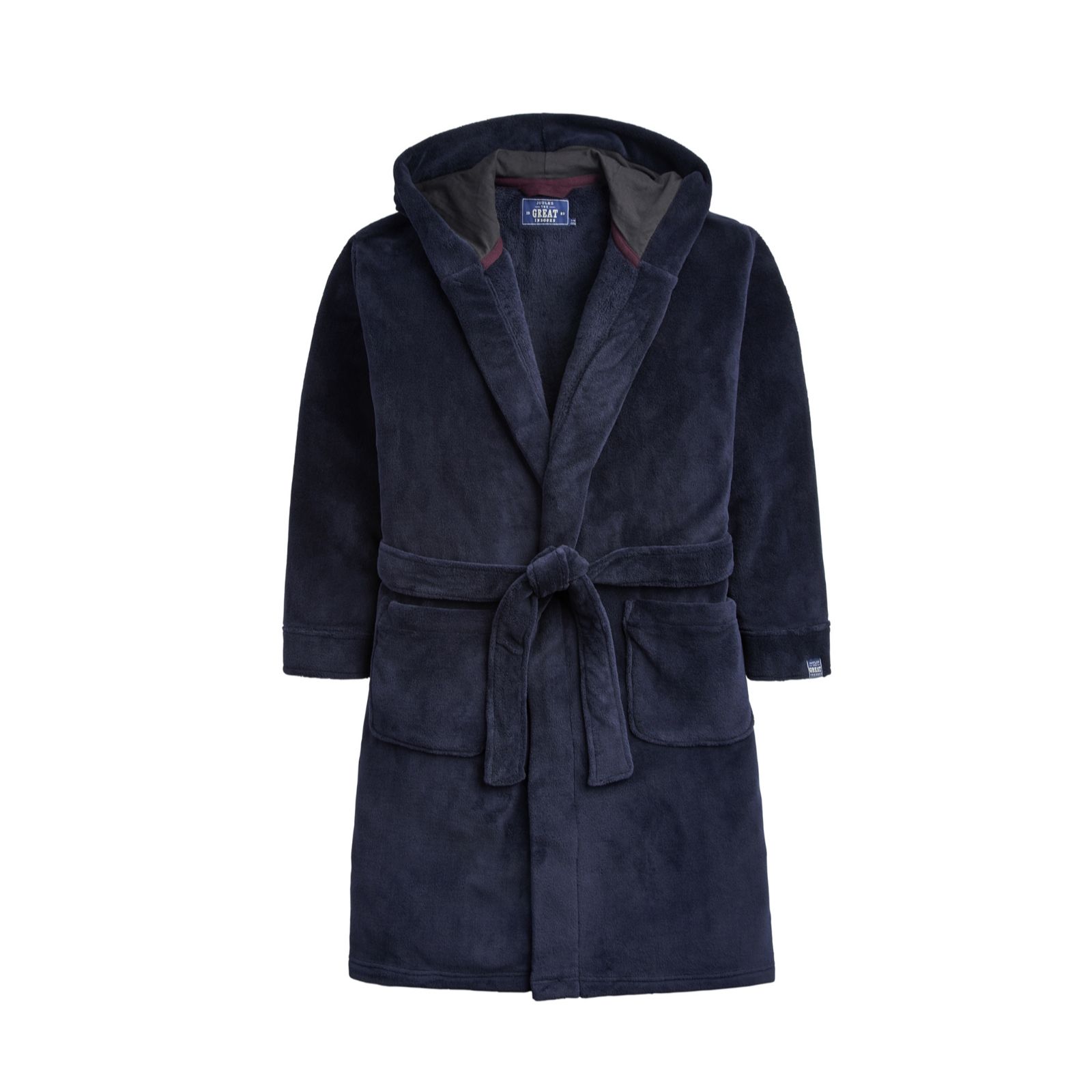 Joules Mens Cosytime Hooded Dressing Gown QVC UK