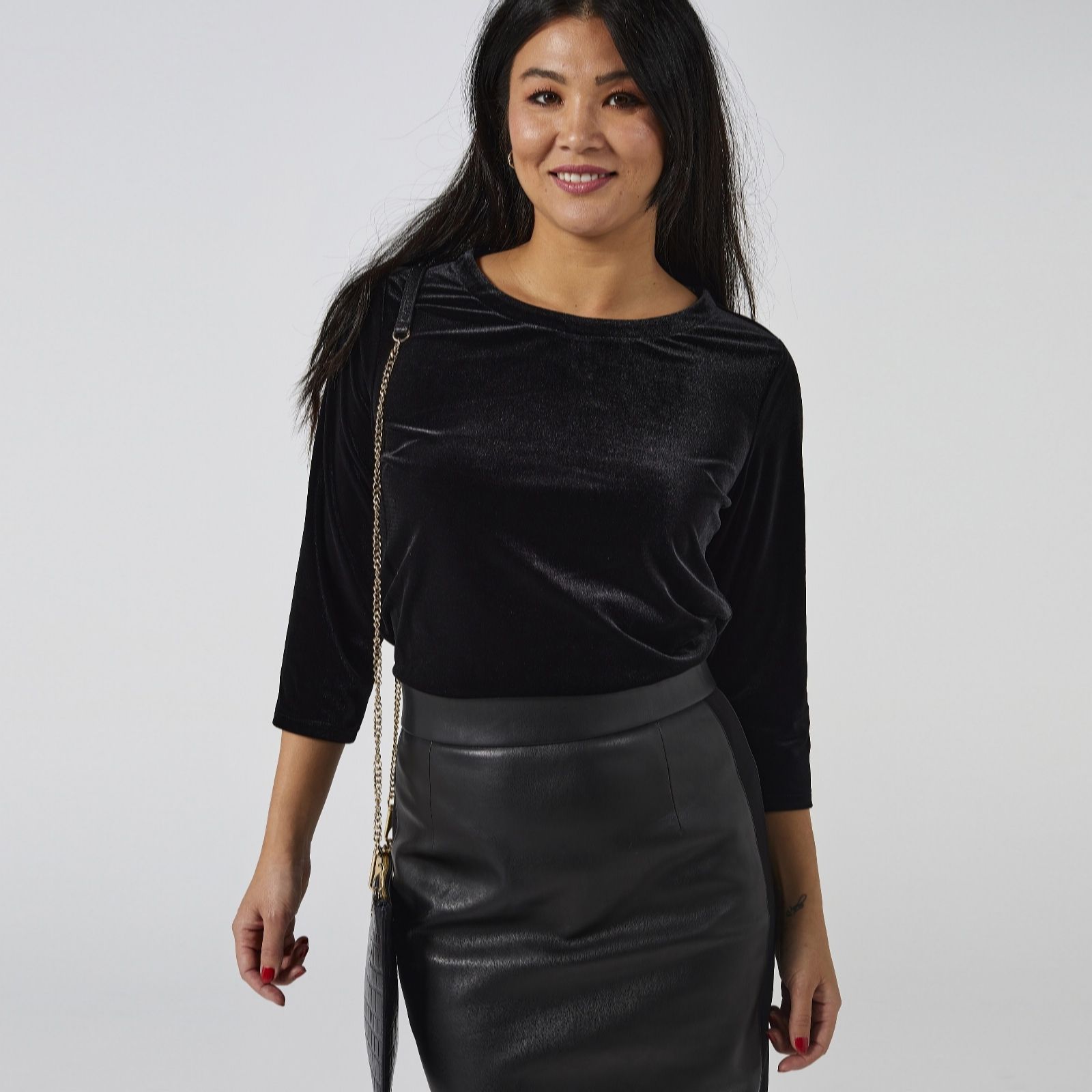 ruth langsford leather skirt qvc
