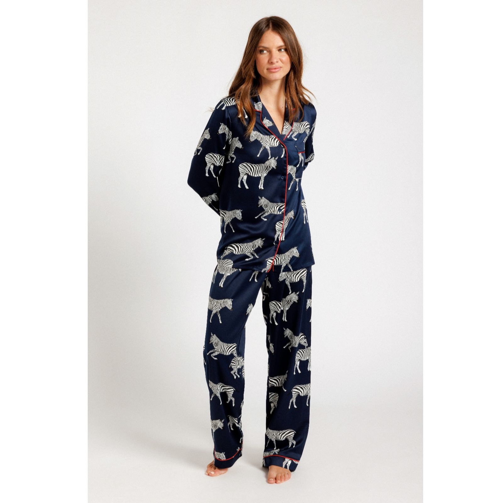 Carole Hochman Silky Fleece Henley Pyjama Set - QVC UK