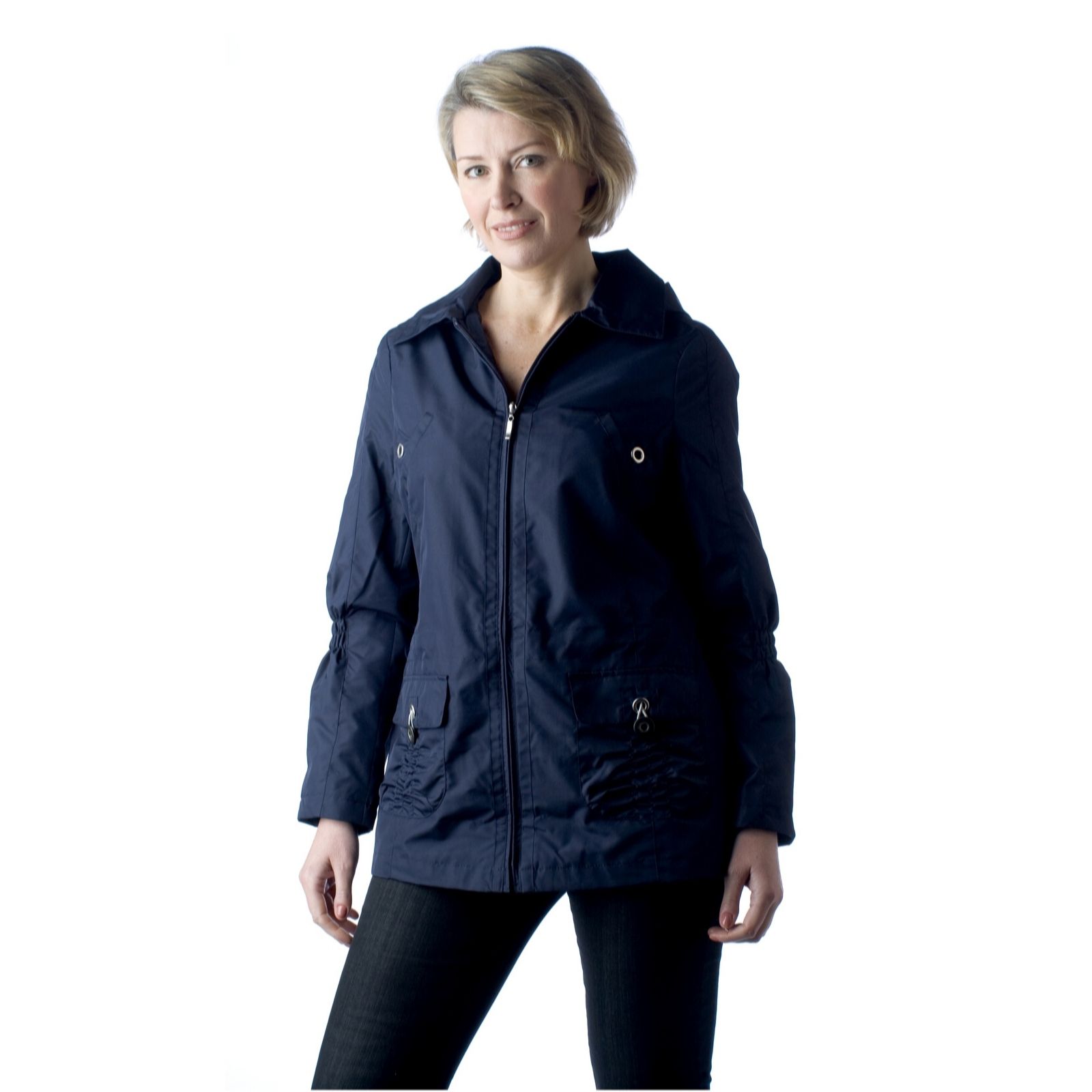 Centigrade Water Resistant Zip Front Jacket with Detachable Hood - QVC UK