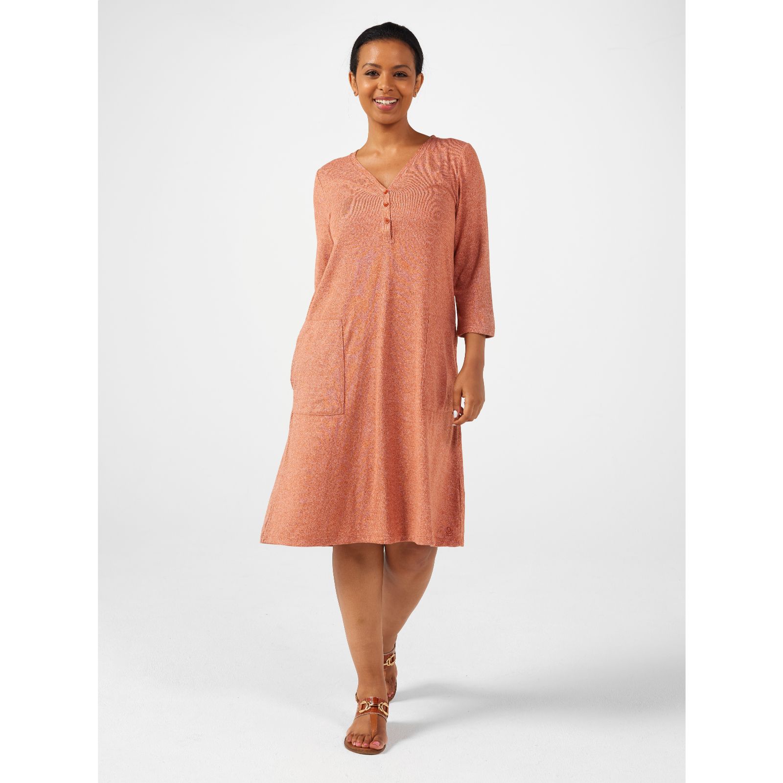 Cuddl Duds Seriously Soft Sweater Knit Lounge Dress - QVC UK