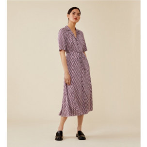 Finery London Danette Printed Shirt Midi Dress - 195281