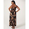 Kim & Co Printed Brazil Jersey Drape Neck Strappy Midi Dress, 3 of 5